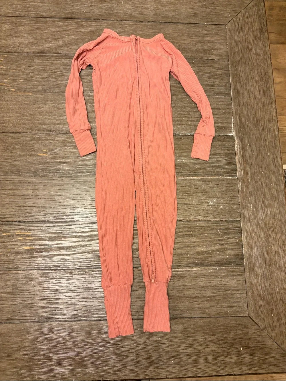 Little Sleepies Ribbed Footie in Clay - 18-24 Months